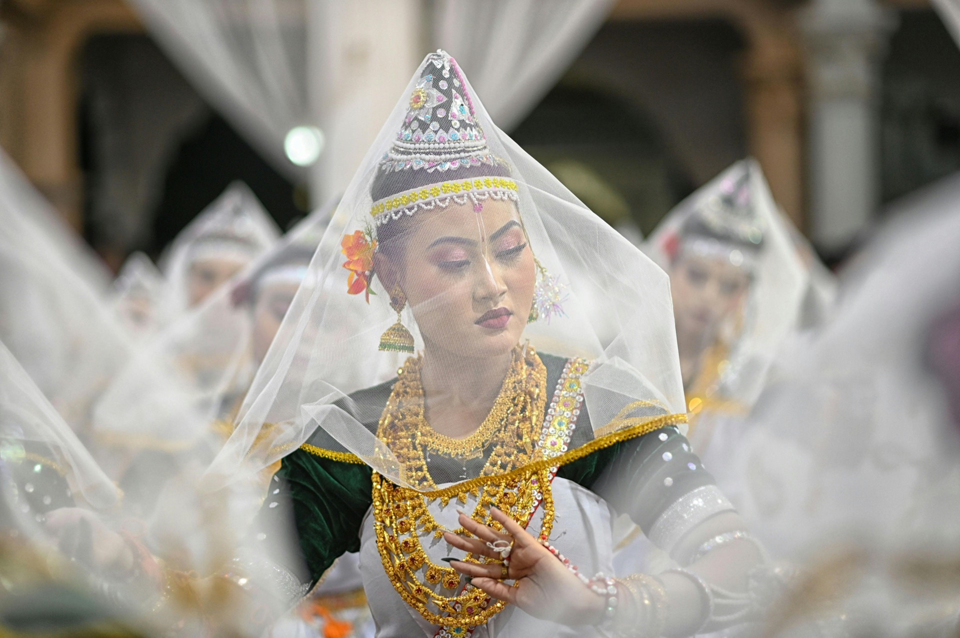 Manipuri dancer in traditional attire, Northeast India
